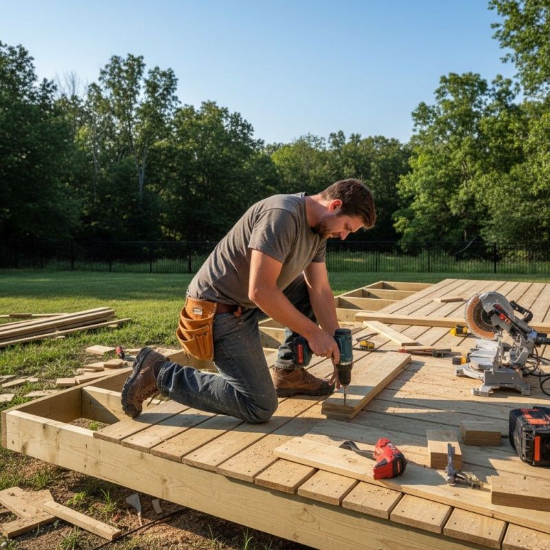 Cedar Deck Construction