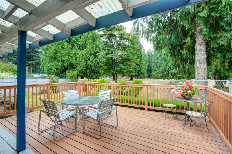 Spacious Cedar Deck with Outdoor Furniture