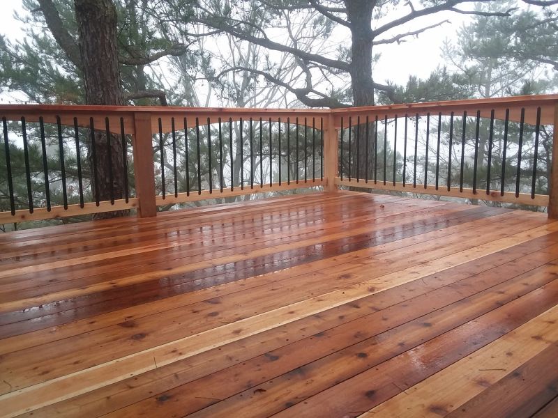 Finished Cedar Deck with Seating